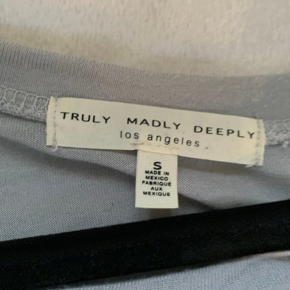 Truly Madly Deeply Light Blue Baby Doll T-Shirt - Picture 4 of 4